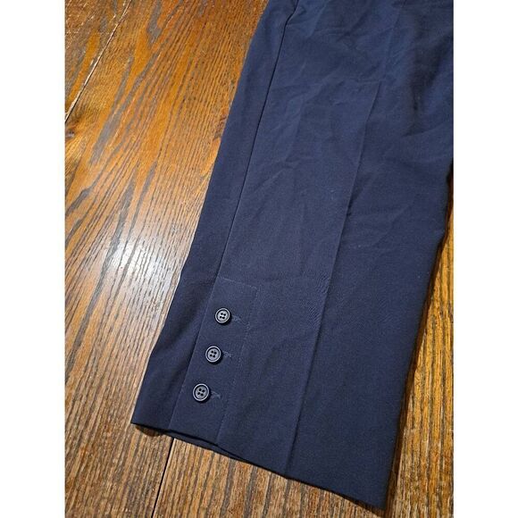 Size 10 Kim Rogers Signature Blue Capris Skimmer Pedal Pushers Button Detail Leg - Picture 2 of 4